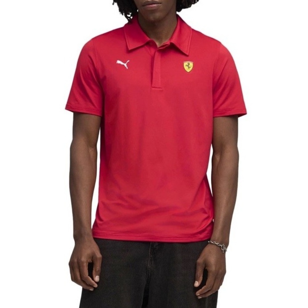 Puma Ferrari Polo Shirt Men's Size Large‎ Scuderia Ferrari SS Shirt
